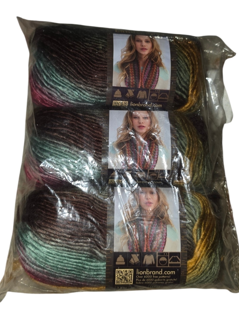 Lion Brand Amazing Yarn Desert Spring Lot of 3 Discontinued Multicolor